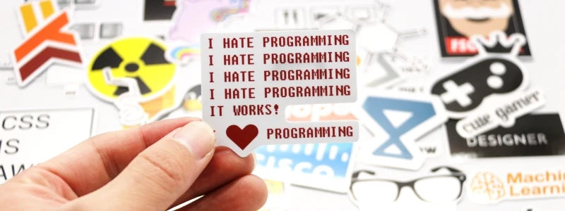 40 Piece SQL Programming Geek Hacker Bitcoin developer Language Funny Stickers